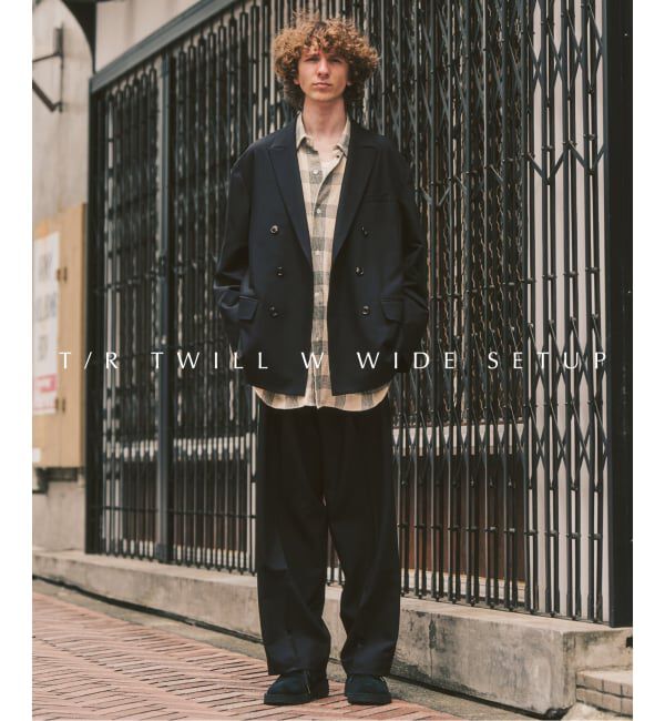 417 EDIFICE「《WEB限定》T/Rツイル ダブルワイドセットアップ」|スーツ|ブラック