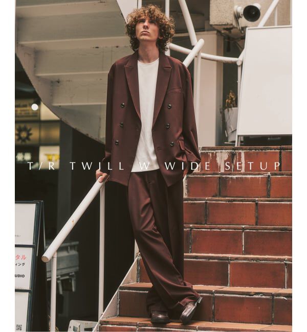 417 EDIFICE「《WEB限定》T/Rツイル ダブルワイドセットアップ」|スーツ|ボルドー B