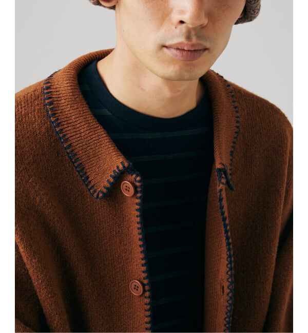 JOURNAL STANDARD「ブランケット ステッチ シャツ カーディガン」|カーディガン|
