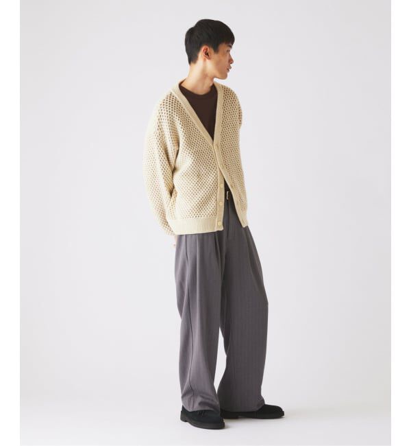 JOURNAL STANDARD relume「《予約》メッシュジャガード &rdquo;スパイダーウェブ&rdquo; Vネック カーディガン」|カーディガン|
