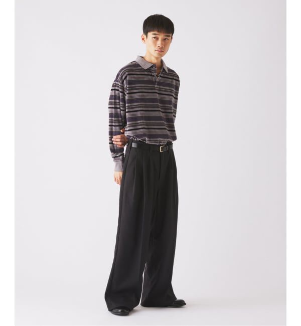 JOURNAL STANDARD relume「《予約》ベロア ボーダー ポロシャツ」|ポロシャツ|