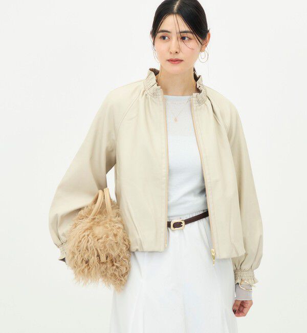 NOLLEY'S「【MARILYN MOON/マリリーンムーン】soft eco-leather blouson別注」|ブルゾン・スタジャン|