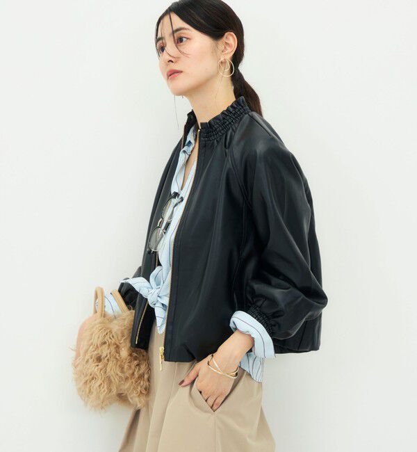 NOLLEY'S「【MARILYN MOON/マリリーンムーン】soft eco-leather blouson別注」|ブルゾン・スタジャン|