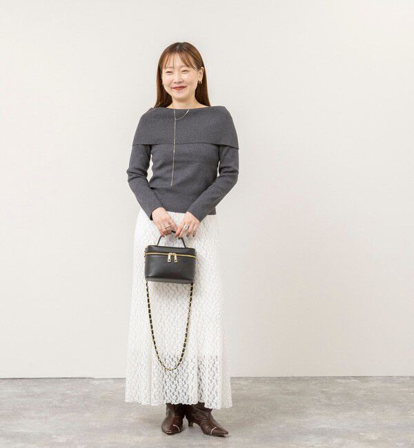 NOLLEY'S sophi「《手洗い可能》マチ付きオフショルラメプルオーバー」|ニット・セーター|