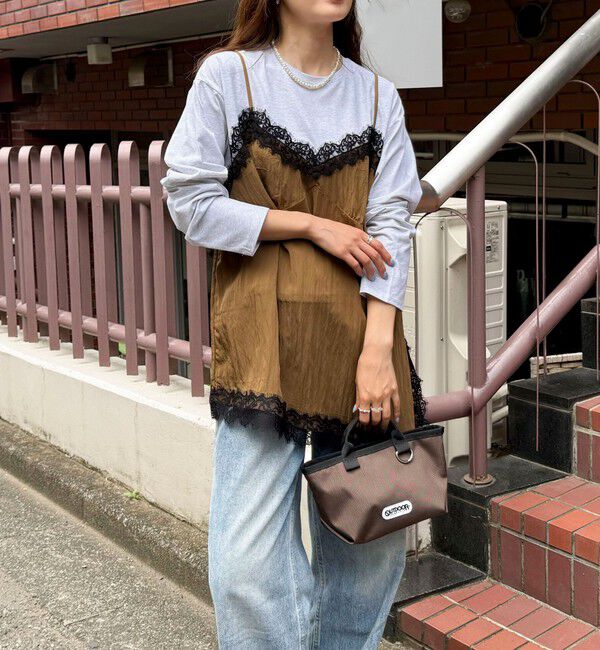 fredy emue「レースキャミコンビロンＴシャツ」|Tシャツ・カットソー|
