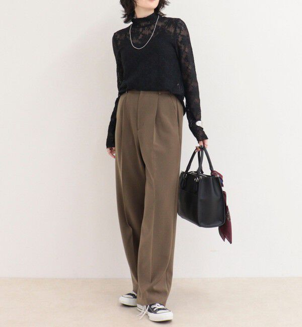 fredy emue「ふくれJQDハイネックレースプルオーバー」|Tシャツ・カットソー|