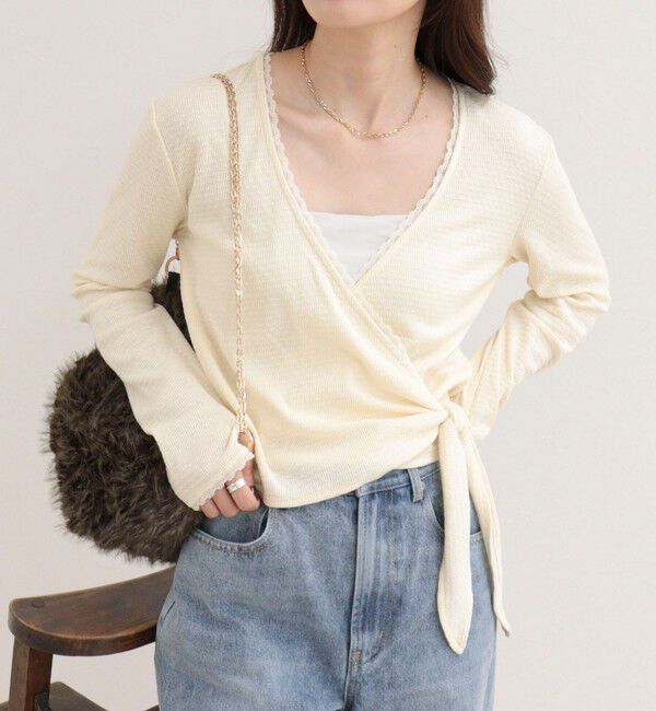 fredy emue「ドビーカットピコレースカシュクール」|Tシャツ・カットソー|エクリュ