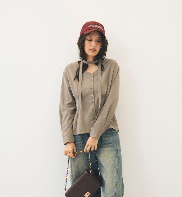 fredy emue「フロントタックボウタイ付きブラウス」|シャツ・ブラウス|