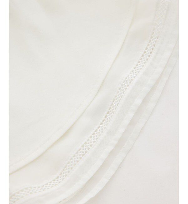 Rope&rsquo;Picnic「【ベストヒット】レースドッキングフレアスリーブカットトップス/UVカット・接触冷感」|Tシャツ・カットソー|
