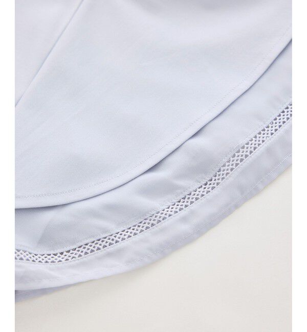 Rope&rsquo;Picnic「【ベストヒット】レースドッキングフレアスリーブカットトップス/UVカット・接触冷感」|Tシャツ・カットソー|