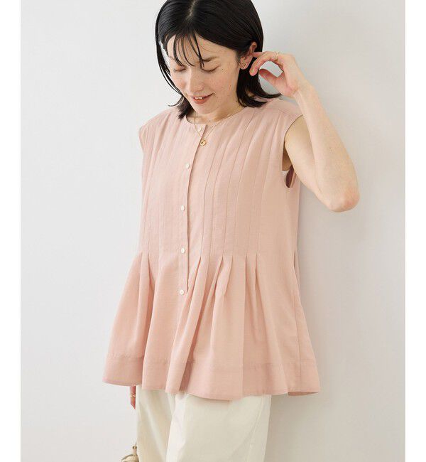 Rope&rsquo;Picnic「【WEB限定カラー】タックデザインペプラムシャツ」|シャツ・ブラウス|