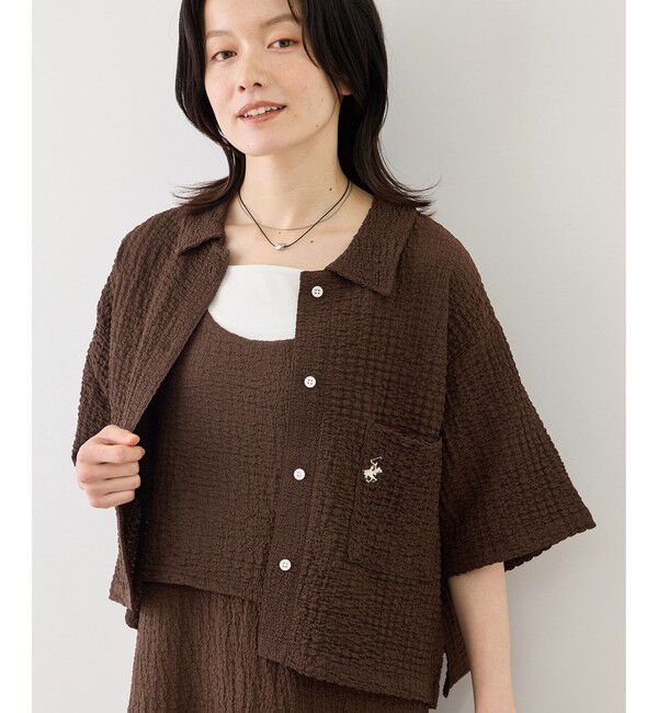 Rope&rsquo;Picnic「【BEVERLYHILLS POLO CLUB/ビバリーヒルズポロクラブ】ふくれジャガードシャツ」|シャツ・ブラウス|