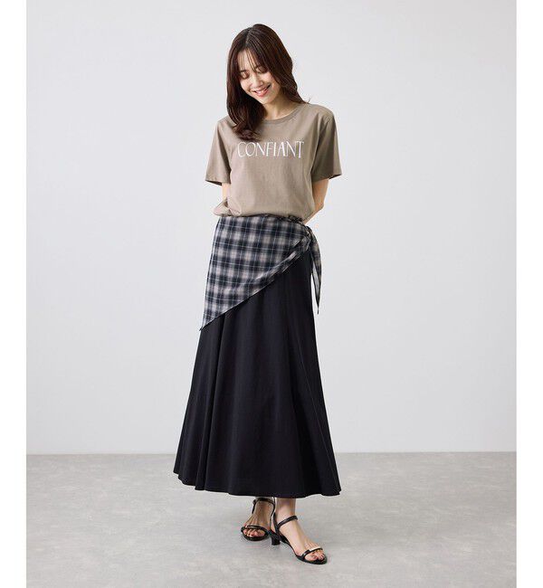 Rope&rsquo;Picnic「フロッキーロゴTシャツ/UVカット・接触冷感・汗染み防止」|Tシャツ・カットソー|