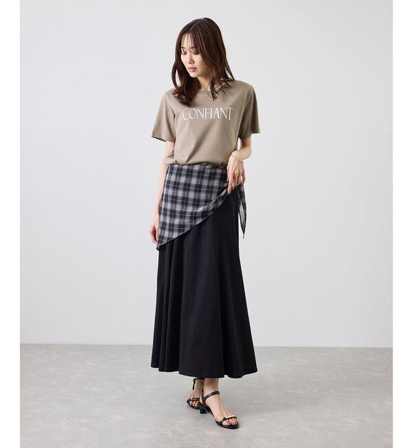 Rope&rsquo;Picnic「フロッキーロゴTシャツ/UVカット・接触冷感・汗染み防止」|Tシャツ・カットソー|