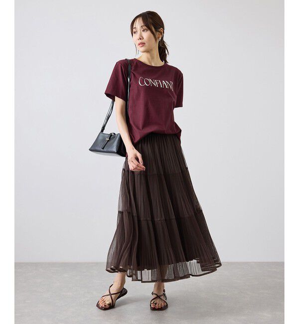 Rope&rsquo;Picnic「フロッキーロゴTシャツ/UVカット・接触冷感・汗染み防止」|Tシャツ・カットソー|