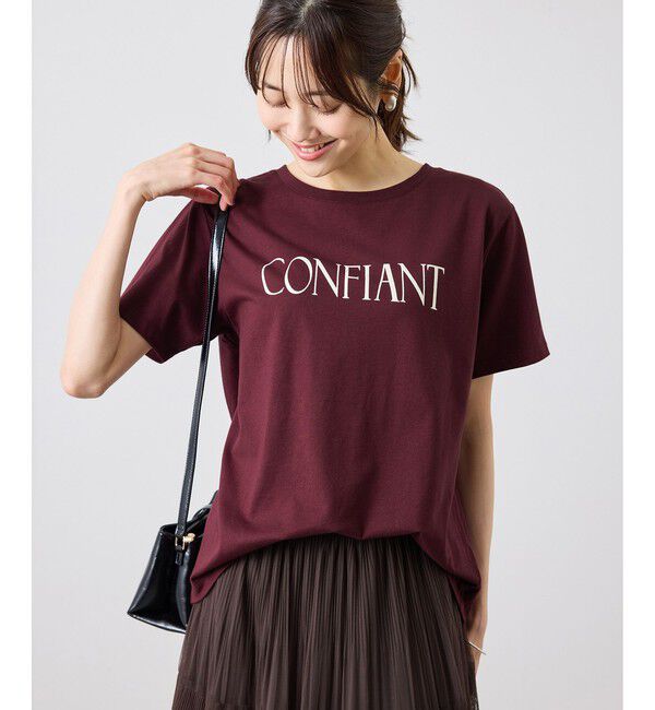 Rope&rsquo;Picnic「フロッキーロゴTシャツ/UVカット・接触冷感・汗染み防止」|Tシャツ・カットソー|