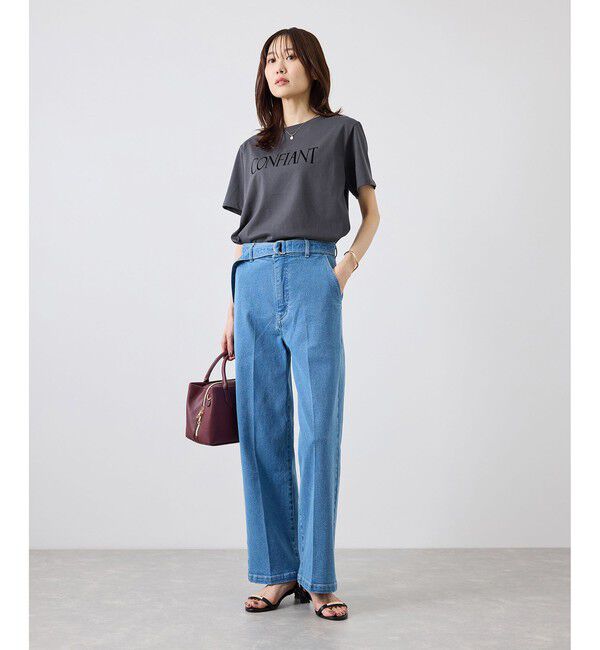 Rope&rsquo;Picnic「フロッキーロゴTシャツ/UVカット・接触冷感・汗染み防止」|Tシャツ・カットソー|