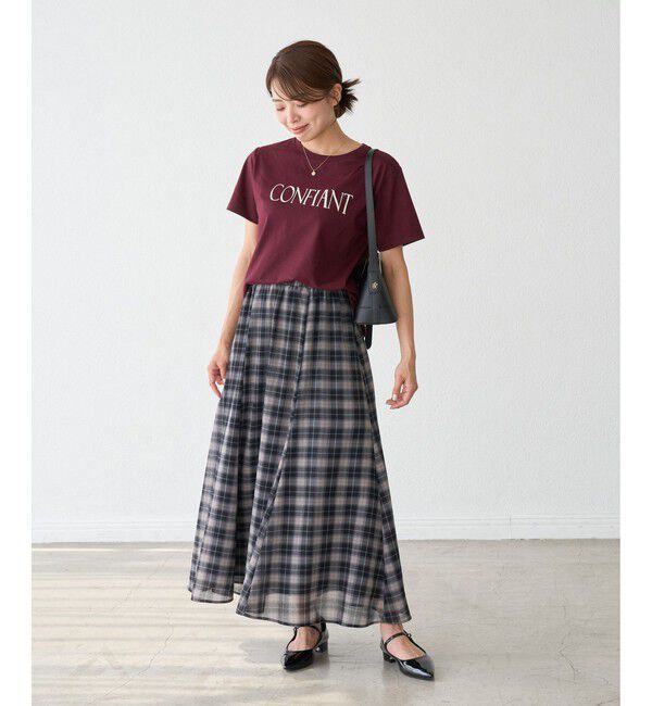 Rope&rsquo;Picnic「フロッキーロゴTシャツ/UVカット・接触冷感・汗染み防止」|Tシャツ・カットソー|