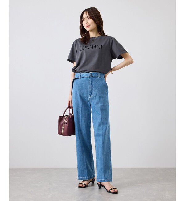 Rope&rsquo;Picnic「フロッキーロゴTシャツ/UVカット・接触冷感・汗染み防止」|Tシャツ・カットソー|