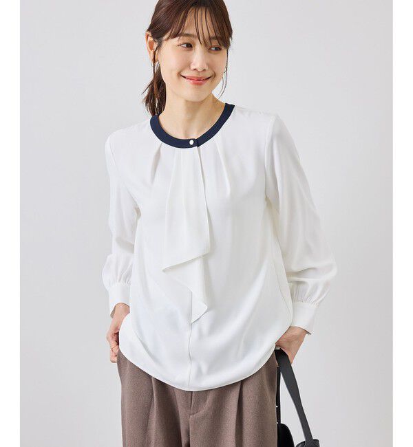 Rope&rsquo;Picnic「【WEB限定サイズ】配色アソートボウタイブラウス/通勤・お仕事」|シャツ・ブラウス|