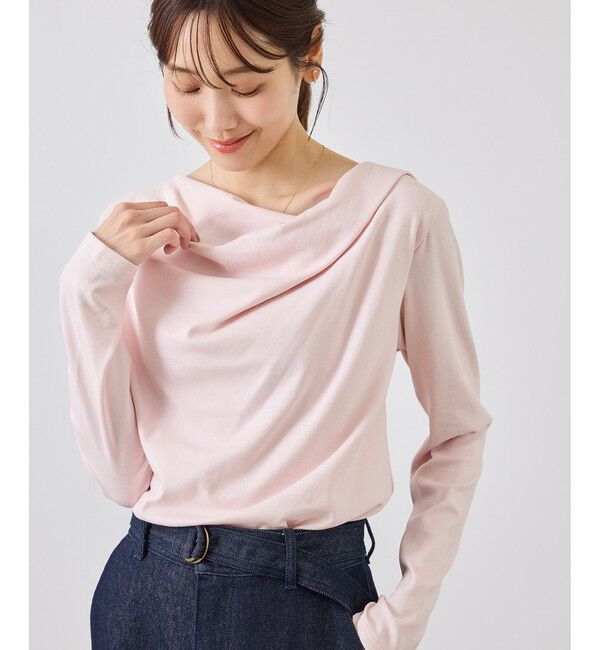 Rope&rsquo;Picnic「ラメドレープカットソー」|Tシャツ・カットソー|ピンク(63)