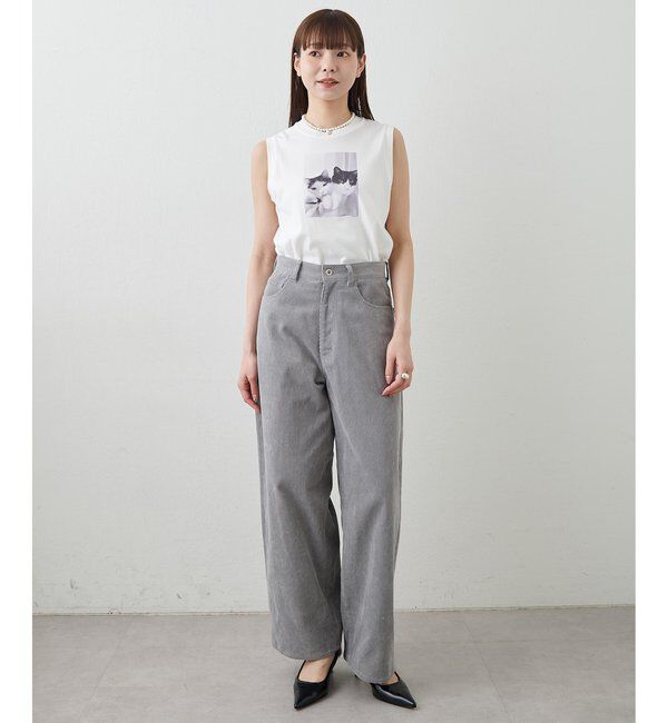 Drawing Numbers「【Drawing Numbers】キャットノースリーブTシャツ」|Tシャツ・カットソー|