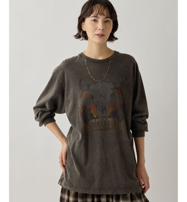  「バッファローロンT」|Tシャツ・カットソー|チャコールグレー