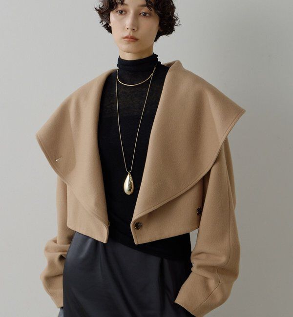  「ビックカラーショートコート」|その他|キャメル