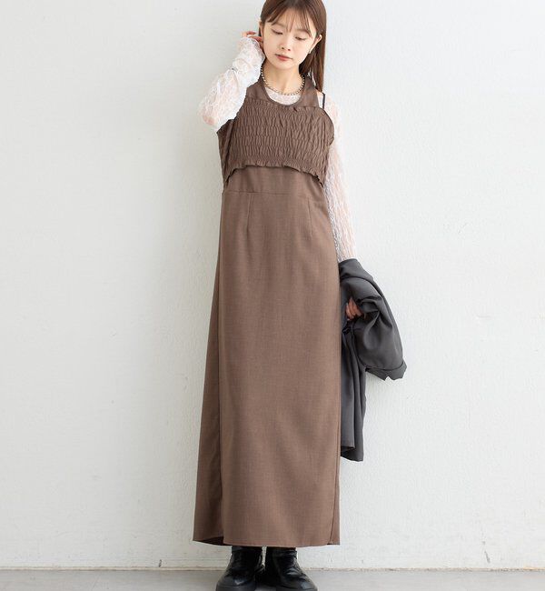  「レイヤードホルターキャミワンピース」|その他|