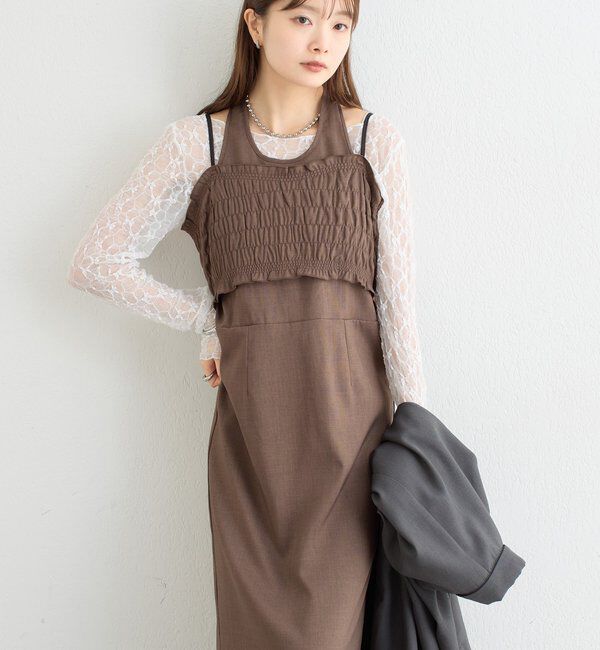  「レイヤードホルターキャミワンピース」|その他|