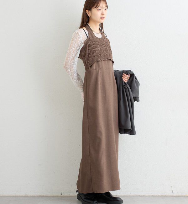  「レイヤードホルターキャミワンピース」|その他|