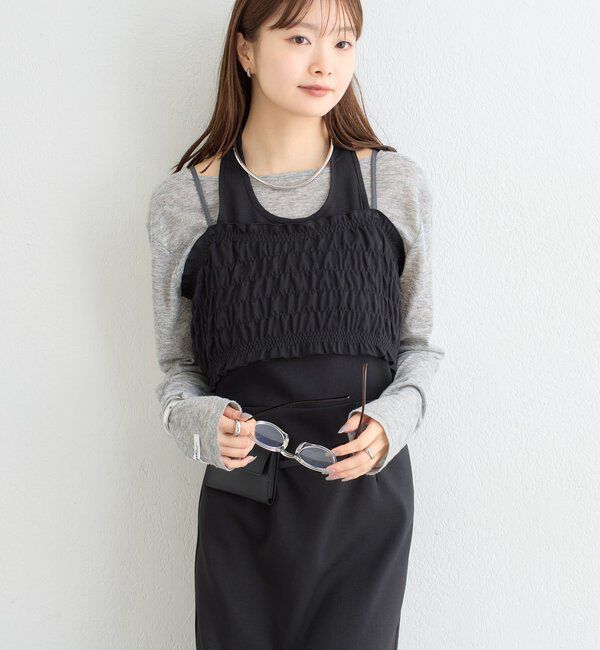  「レイヤードホルターキャミワンピース」|その他|
