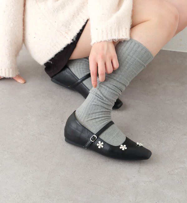  「フラワービジューパンプス」|パンプス|