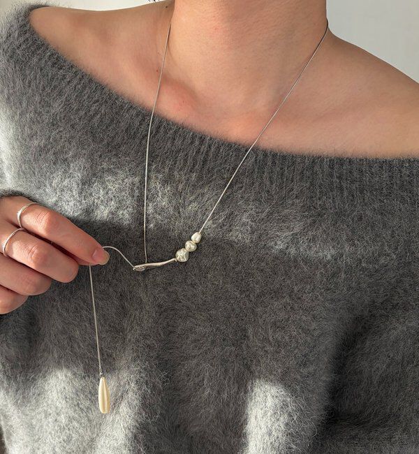  「〈GOLDY/ゴールディ〉ドロップパールYネックレス」|リング|