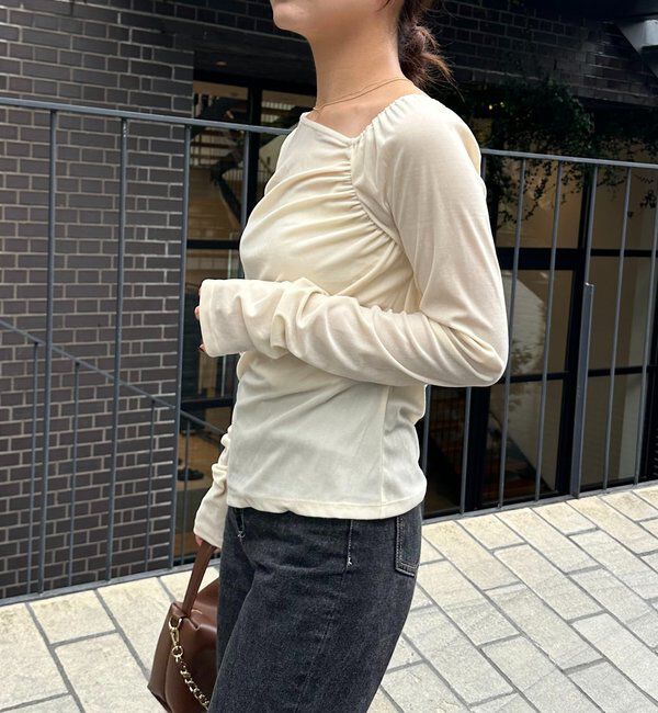  「ベロアアシメトップス」|Tシャツ・カットソー|