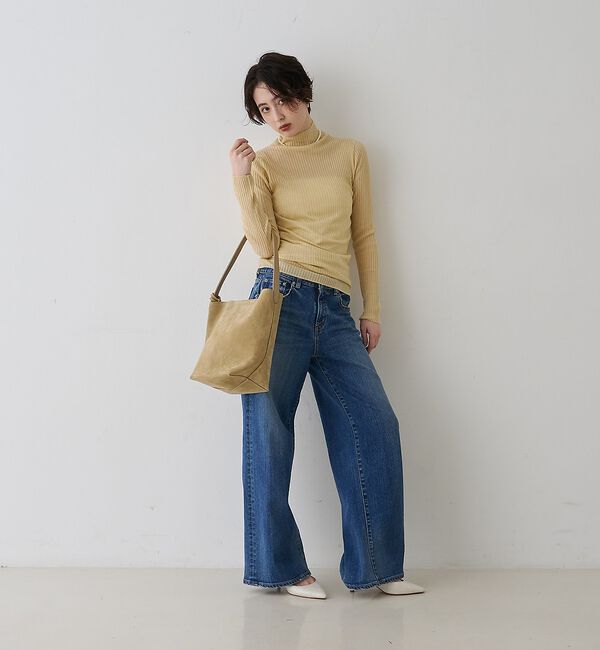 Rouge vif「防縮Wシアータートルリブニット」|ニット・セーター|