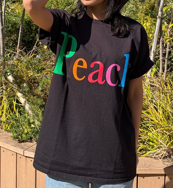 Rouge vif「【byeA./バイエー】Peach TEE/ロゴTシャツ」|Tシャツ・カットソー|