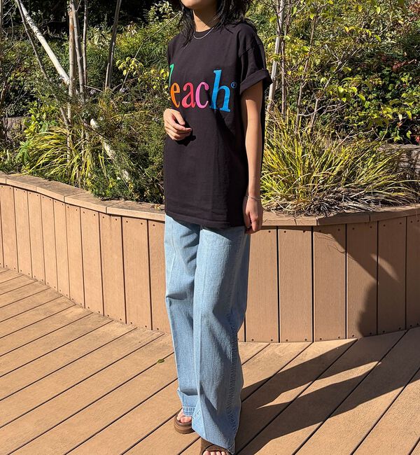 Rouge vif「【byeA./バイエー】Peach TEE/ロゴTシャツ」|Tシャツ・カットソー|