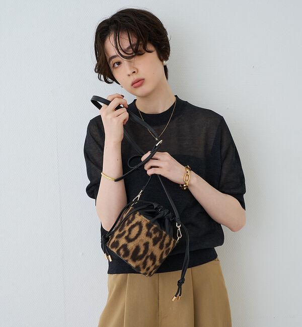 Rouge vif「【CHIMERE/シメール】レオパードミニボトル巾着ショルダーバックバッグ」|ショルダー・メッセンジャー|