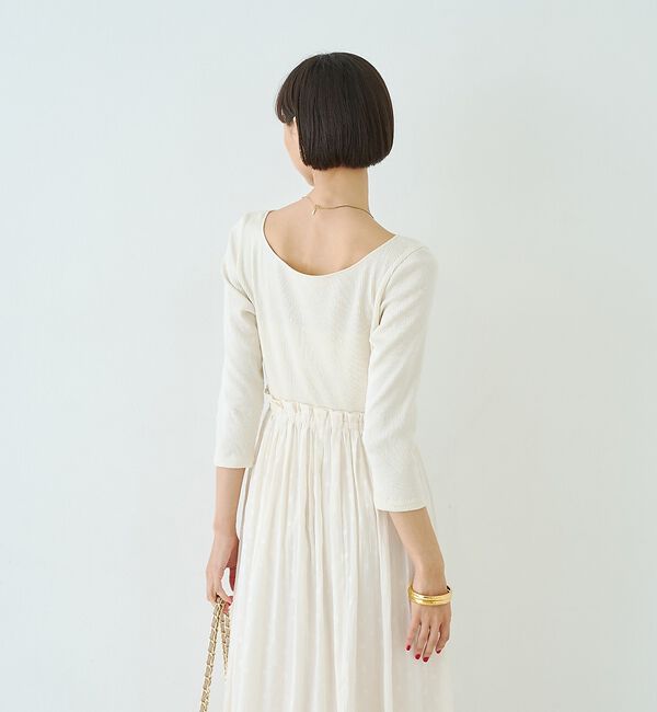 Rouge vif「ドット柄ドッキングワンピース」|ワンピース|