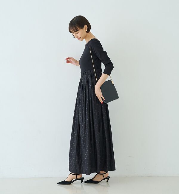 Rouge vif「ドット柄ドッキングワンピース」|ワンピース|