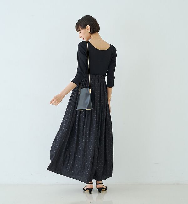 Rouge vif「ドット柄ドッキングワンピース」|ワンピース|