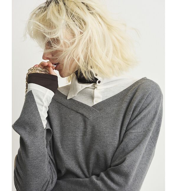 Rouge vif「前後2WAYウール釦テレコタートルカットソー」|Tシャツ・カットソー|