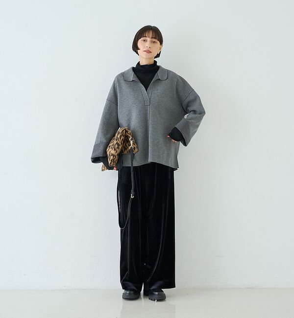 Rouge vif「前後2WAYウール釦テレコタートルカットソー」|Tシャツ・カットソー|