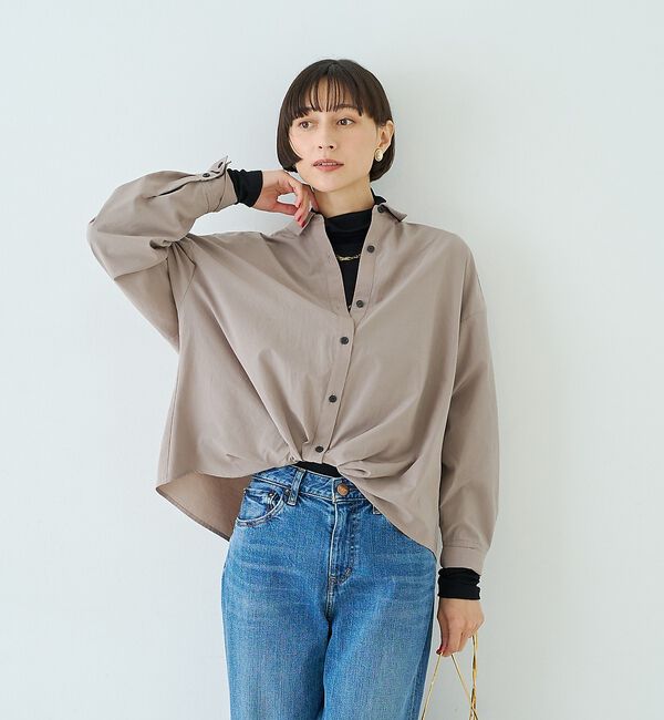 Rouge vif「前後2WAYウール釦テレコタートルカットソー」|Tシャツ・カットソー|