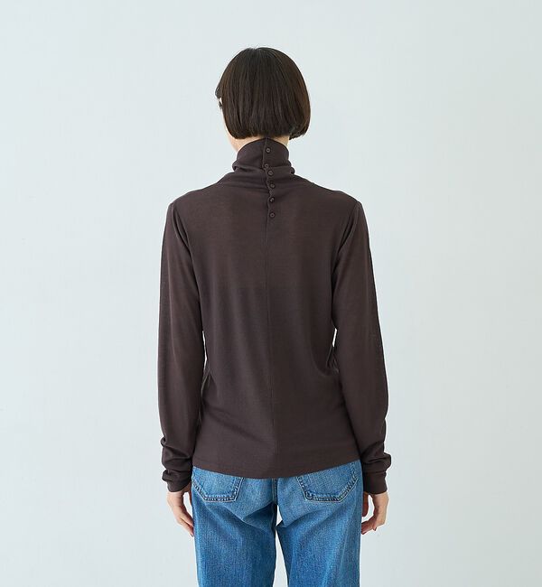 Rouge vif「前後2WAYウール釦テレコタートルカットソー」|Tシャツ・カットソー|