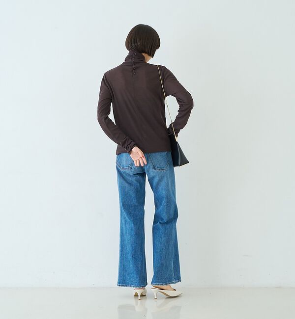 Rouge vif「前後2WAYウール釦テレコタートルカットソー」|Tシャツ・カットソー|