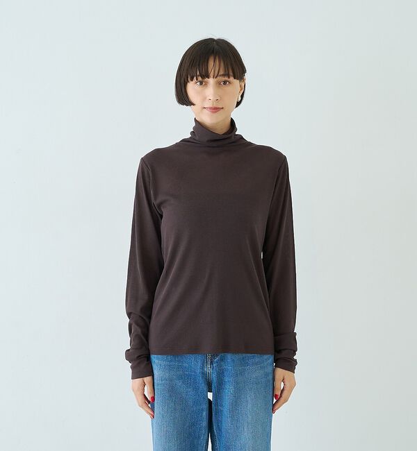 Rouge vif「前後2WAYウール釦テレコタートルカットソー」|Tシャツ・カットソー|