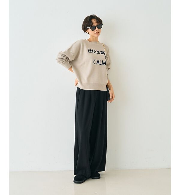 Rouge vif「【人気追加】ストレッチダンボールタックワイドパンツ」|その他|