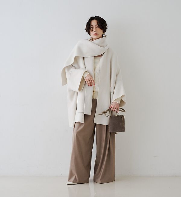 Rouge vif「【2サイズ展開】ストール/マフラー付き変形リバーコート【予約】」|その他|